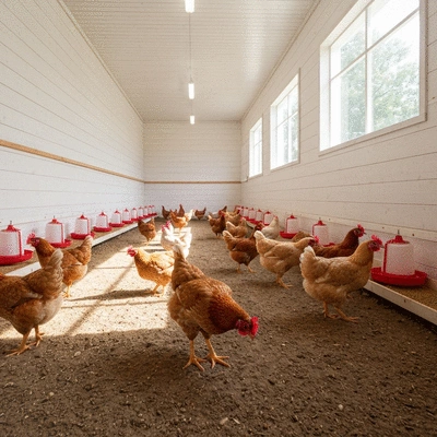 Productivity and happiness of hens in a well-designed chicken coop