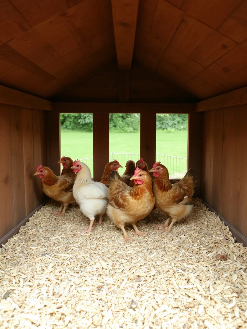 Deep Litter Method for Chickens